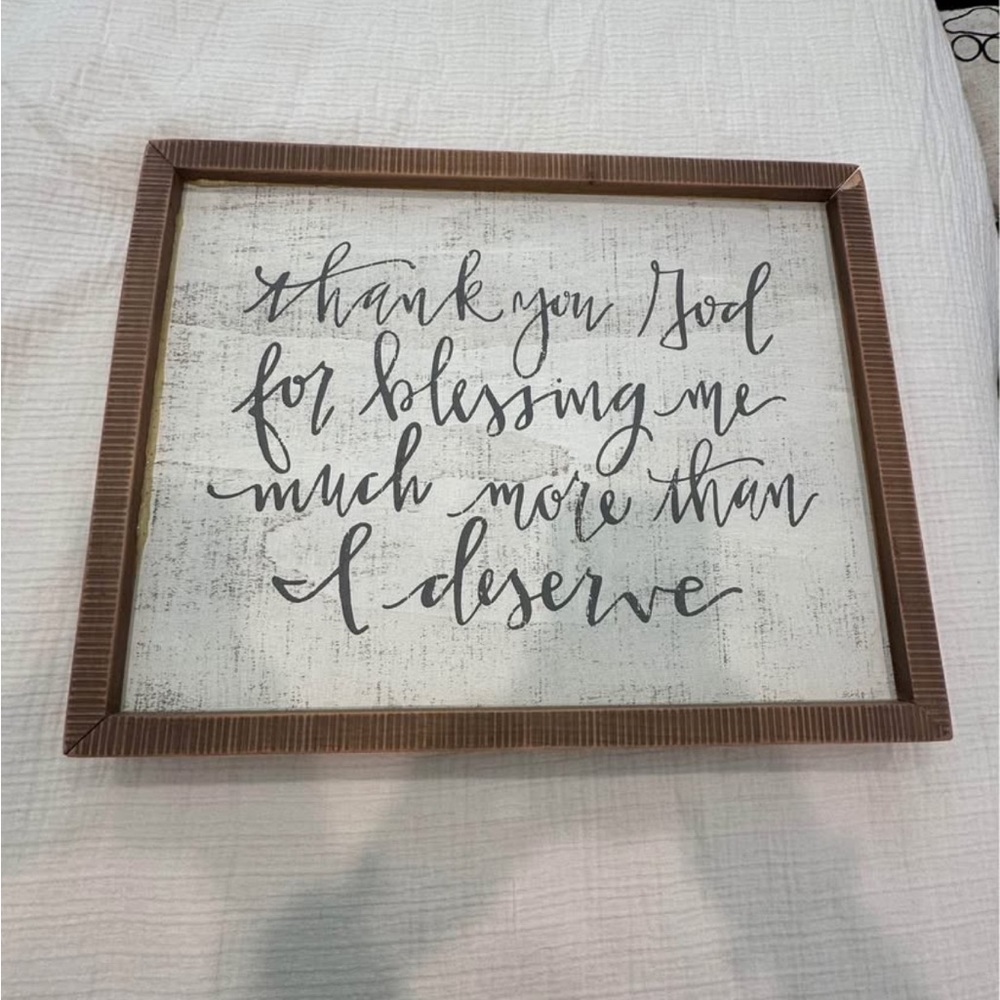 Thank You God Framed Wall Art